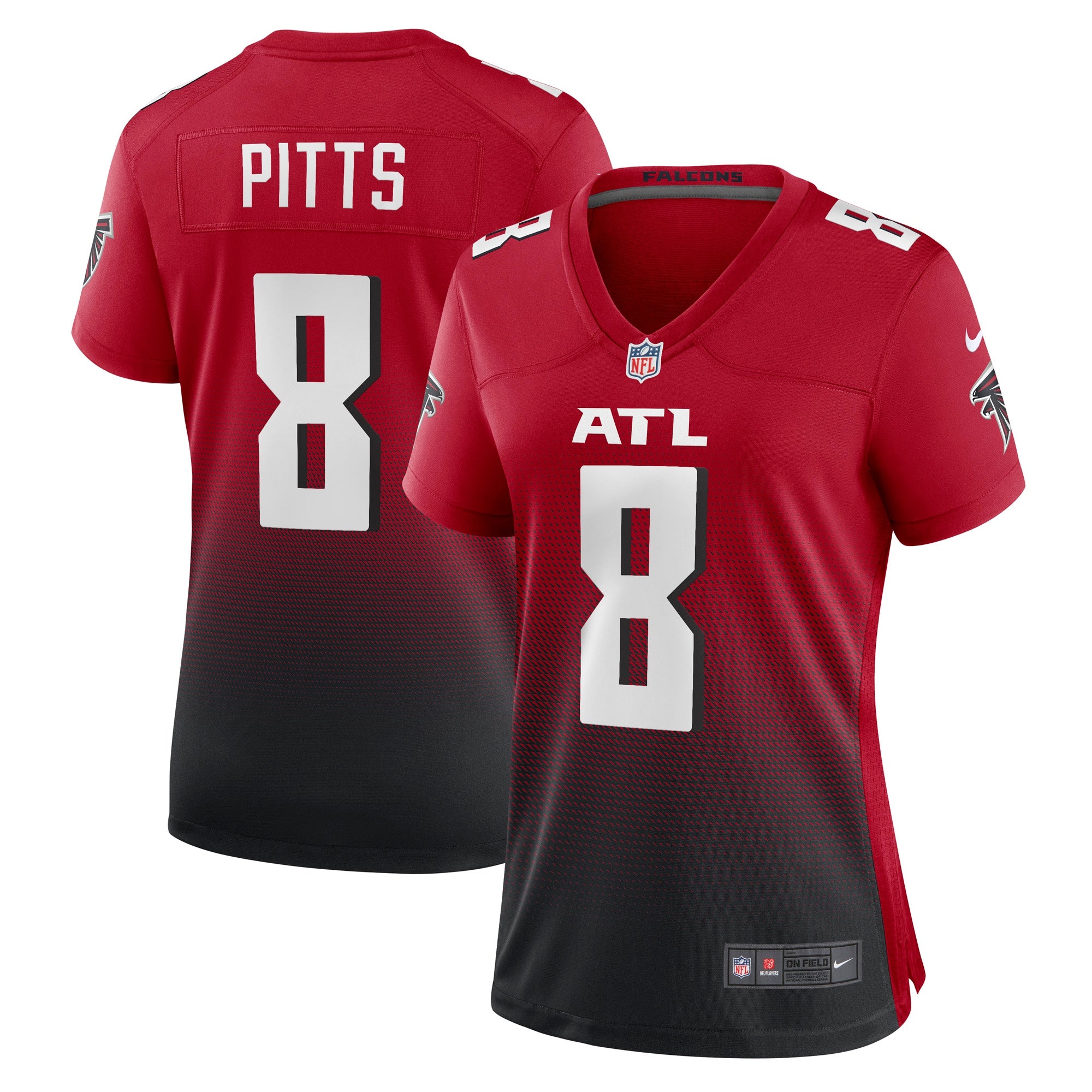 Kyle Pitts Atlanta Falcons Nike Women's Game Jersey - Black/Red - Image 5