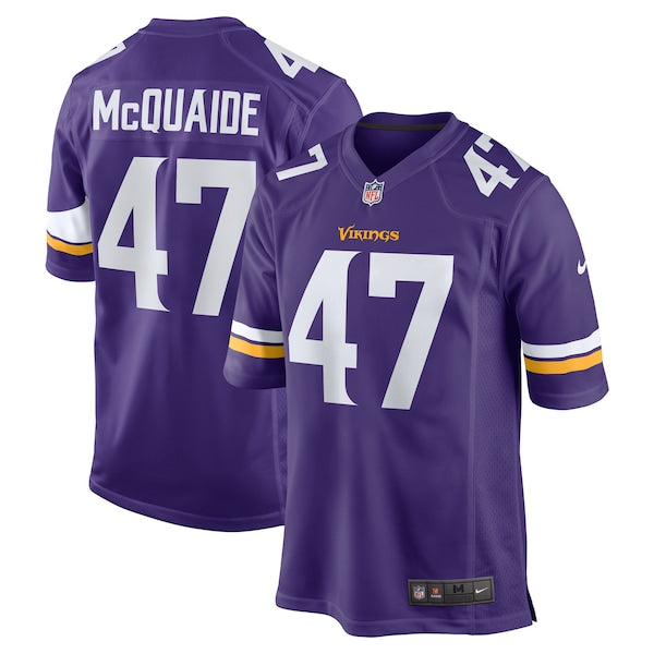 Jake McQuaide Minnesota Vikings Nike Game Jersey - Purple