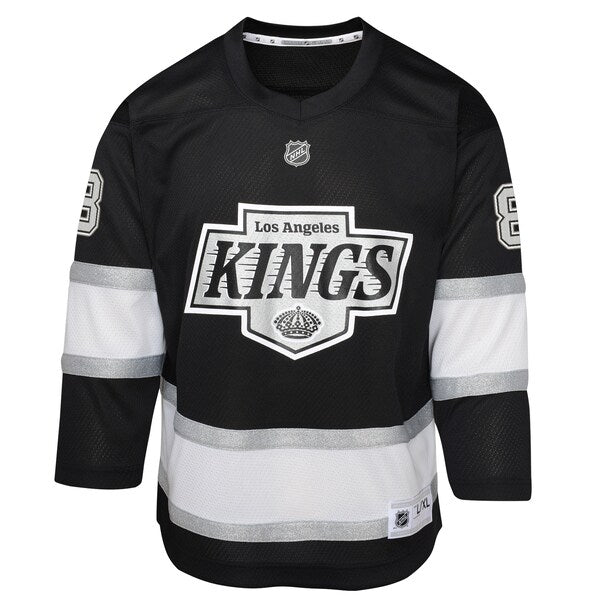 Drew Doughty Los Angeles Kings Outerstuff Youth Home Replica Player Jersey - Black - Image 2