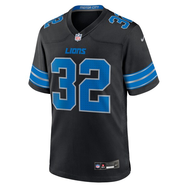 Brian Branch Detroit Lions Nike 2nd Alternate Game Jersey - Black/Blue - Image 3