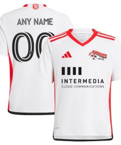 San Jose Earthquakes adidas Youth 2024 The 50 Kit Replica Custom Jersey - White