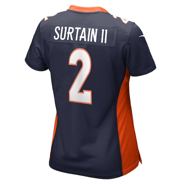 Patrick Surtain II Denver Broncos Nike Women's Home Game Player Jersey - Navy/Orange - Image 4