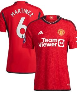 Lisandro Mart¨ªnez Manchester United adidas 2023/24 Home Authentic Player Jersey - Red/Green