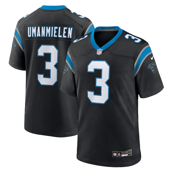 Princely Umanmielen Carolina Panthers Nike Team Game Jersey - Black
