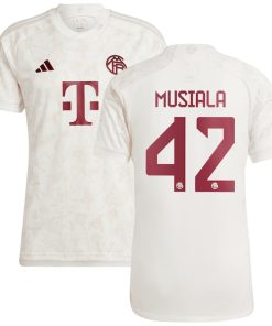 Jamal Musiala Bayern Munich adidas 2023/24 Third Replica Jersey - White