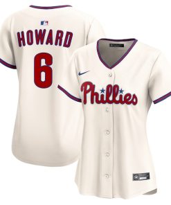 Alternative view of Ryan Howard Philadelphia Phillies Nike Women's Alternate 2 Limited Jersey?¨C Cream/Light Blue/White