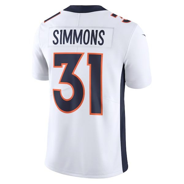 Justin Simmons Denver Broncos Nike Vapor Untouchable Limited Jersey - White - Image 3
