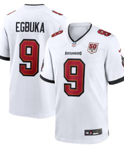 Alternative view of Emeka Egbuka Tampa Bay Buccaneers Nike  White Game Jersey - White/Red/Creamsicle