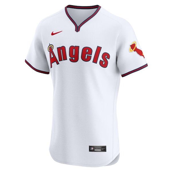 Los Angeles Angels Nike Alternate Vapor Premier Elite Patch Jersey - White - Image 2