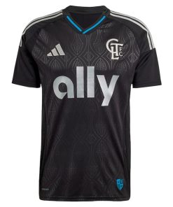 Alternative view of Charlotte FC adidas 2025 Fortress Kit Replica Custom Jersey - Black