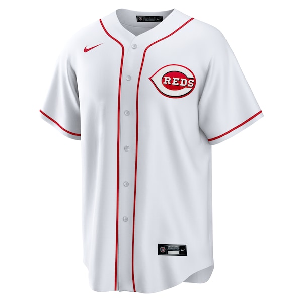 Hunter Greene Cincinnati Reds Nike Home Replica Jersey - White - Image 2