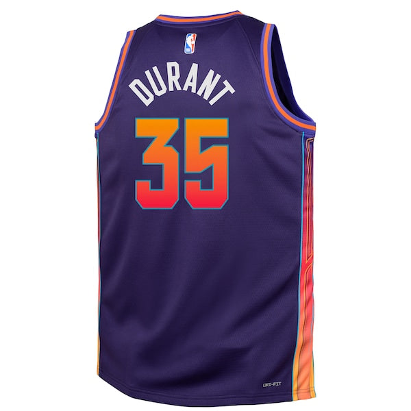 Kevin Durant Phoenix Suns Nike Youth Swingman Replica Jersey - City Edition - Purple - Image 3