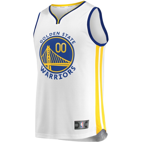 Golden State Warriors Fast Break Custom Replica Jersey White - Association Edition/Royal - Image 4