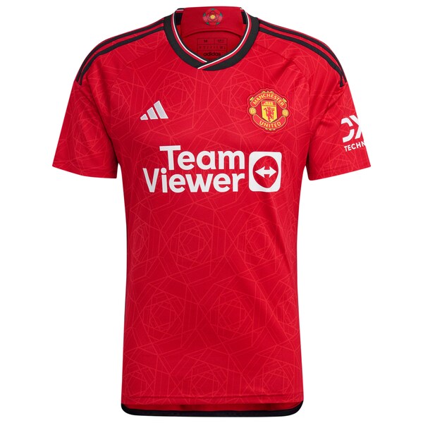 Mason Mount Manchester United adidas 2023/24 Home Replica Player Jersey - Red/Green - Image 3