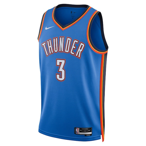Josh Giddey Oklahoma City Thunder Nike Unisex Swingman Jersey - Icon Edition - Blue - Image 2