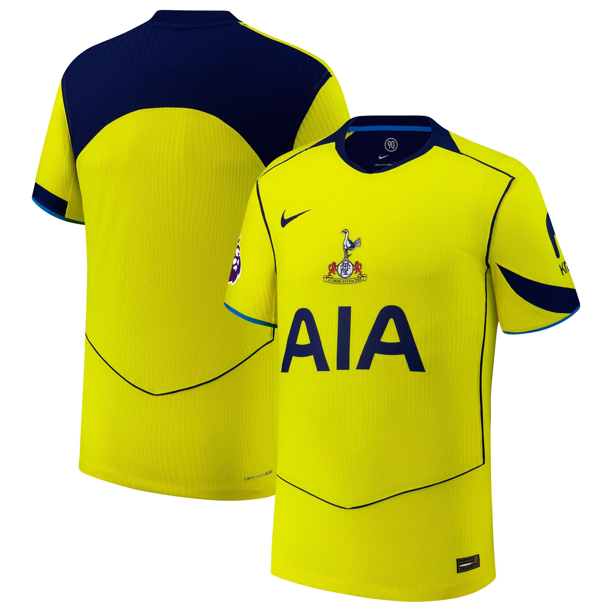 Tottenham Hotspur Nike 2025/26 Home Authentic Jersey - White/Yellow - Image 6
