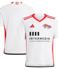San Jose Earthquakes adidas Youth 2024 The 50 Kit Replica Jersey - White
