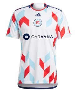 Alternative view of Brian Guti¨¦rrez Chicago Fire adidas 2024 A Kit For All Replica Player Jersey?¨C White