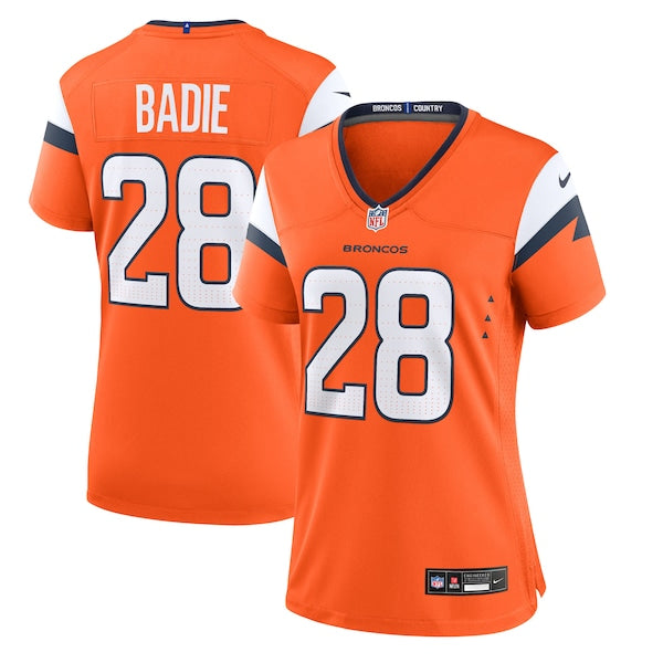 Tyler Badie Denver Broncos Nike Women's Team Game Jersey - Orange