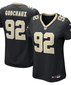 Alternative view of Davon Godchaux New Orleans Saints Nike Women's Team Game Jersey -  Black