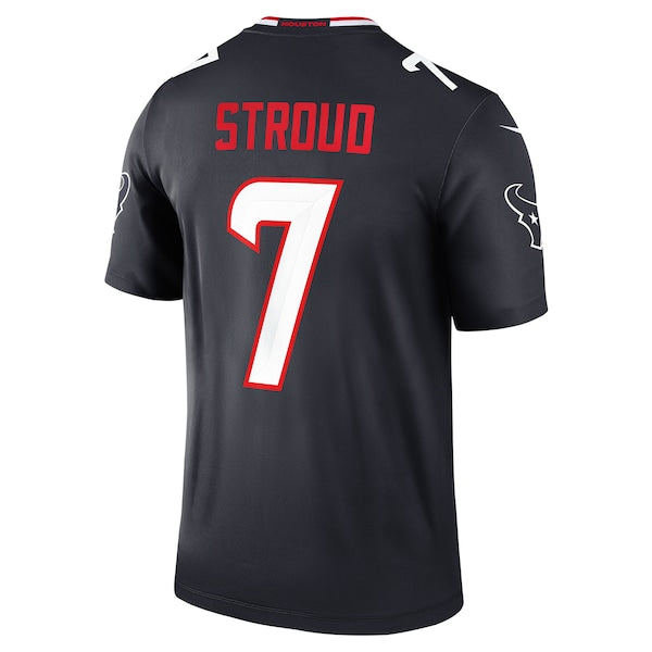 C.J. Stroud Houston Texans Nike Team Legend Player Performance Top - Navy/Red - Image 4