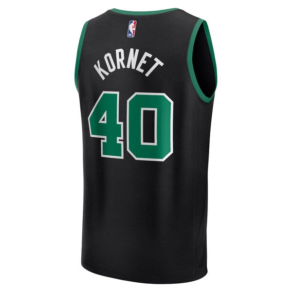 Luke Kornet Boston Celtics Fast Break Replica Player Jersey - Statement Edition - Black - Image 3