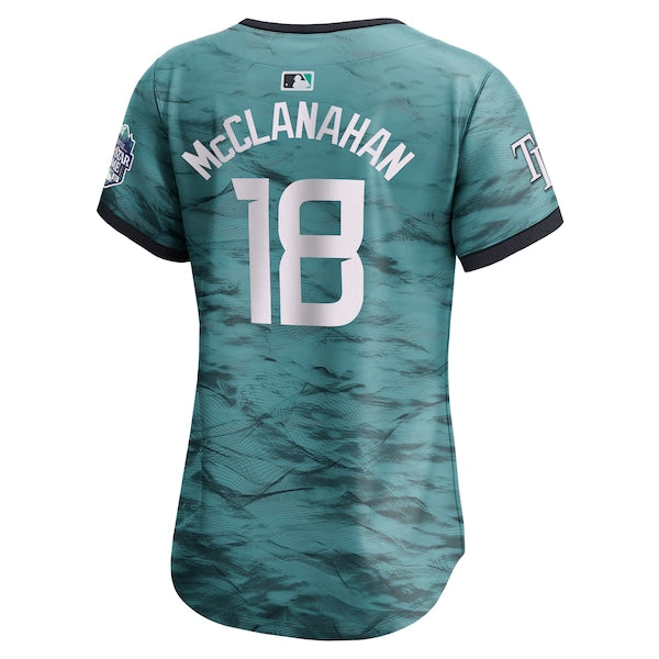 Shane McClanahan American League Nike Women's 2023 MLB All-Star Game Limited Player Jersey - Teal - Image 3