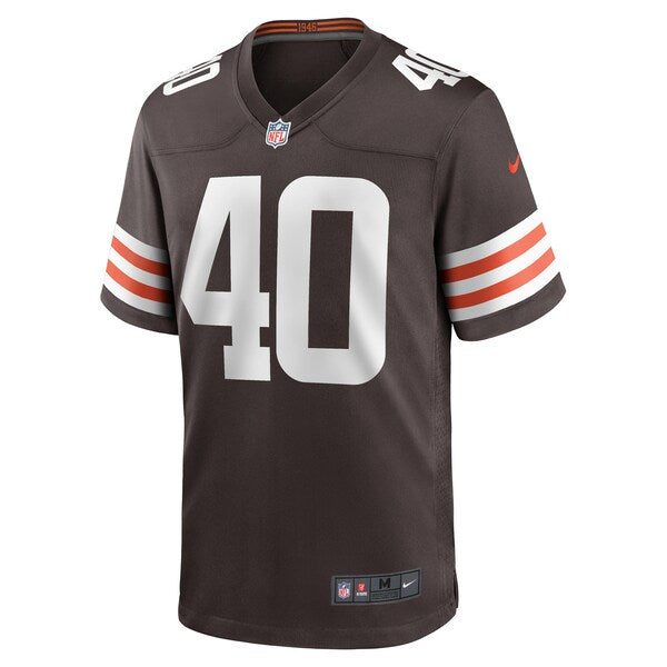 Matthew Adams Cleveland Browns Nike Game Player Jersey - Brown - Image 2