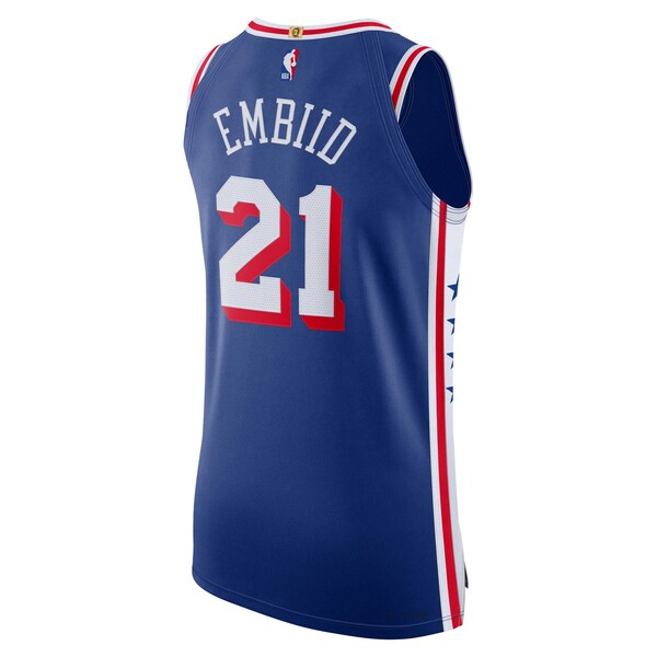Joel Embiid Philadelphia 76ers Nike Authentic Jersey - Association Edition - Royal - Image 3