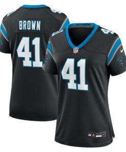 Spencer Brown Carolina Panthers Nike Women's Team Game Jersey - Black