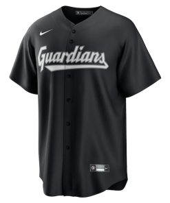 Alternative view of Jos¨¦ Ram¨ªrez Cleveland Guardians Nike Lights Out Replica Player Jersey - Black