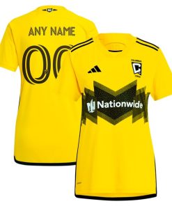Columbus Crew adidas Women's 2024 The Home Kit Replica Custom Jersey  - Yellow