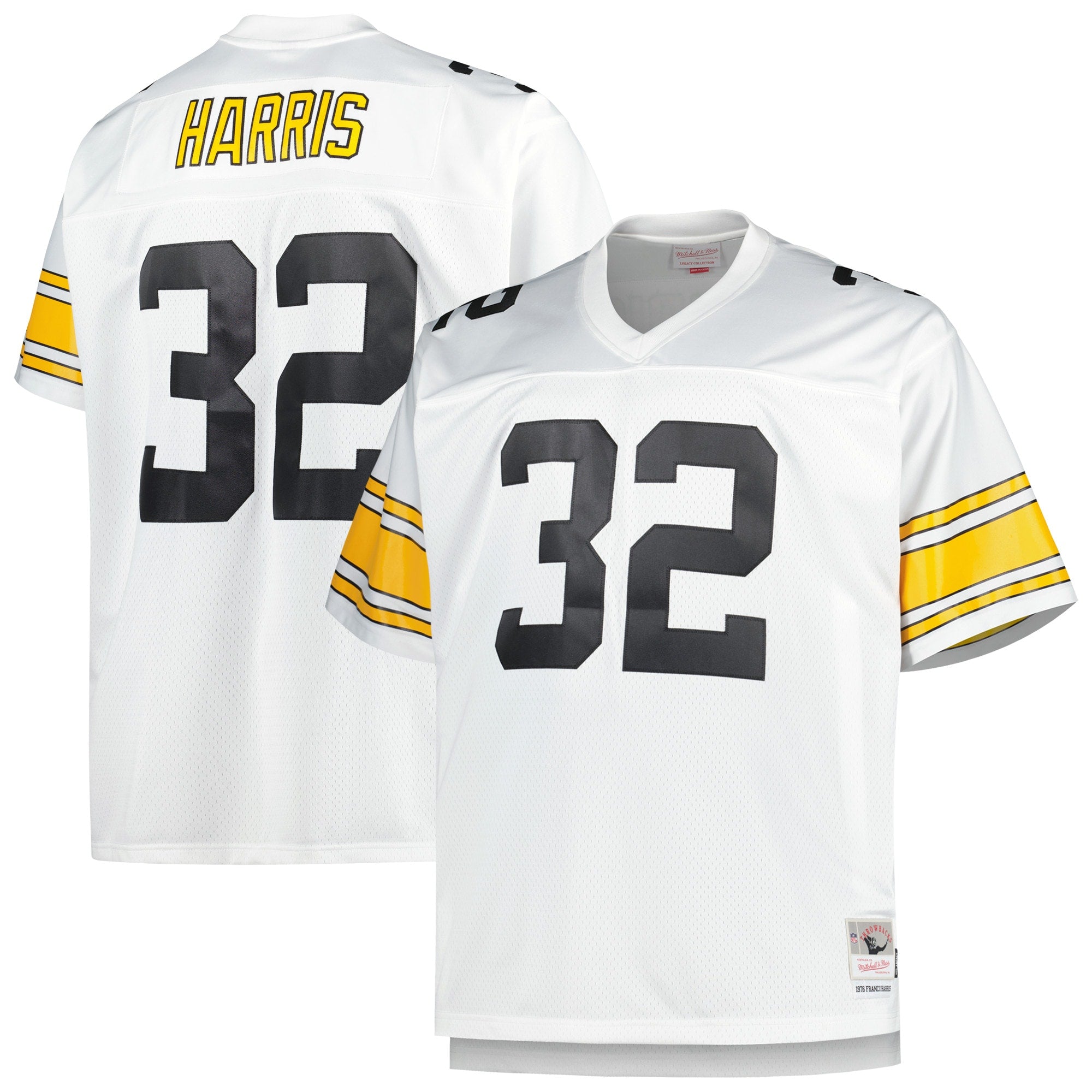 Franco Harris Pittsburgh Steelers Big & Tall 1976 Legacy Retired Player Jersey - Black/White - Image 5
