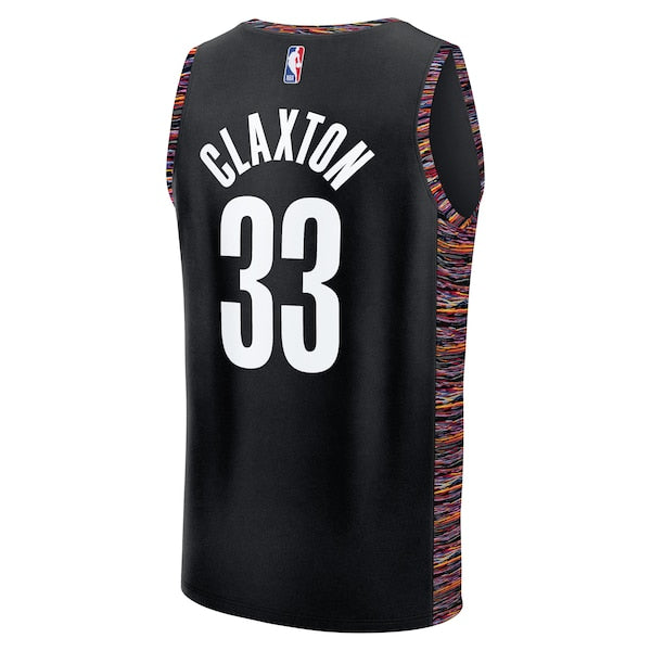 Nic Claxton Brooklyn Nets 2025/26 City Edition Fast Break Jersey - Black - Image 3