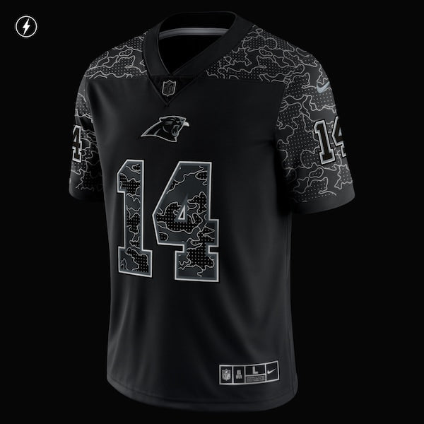 Sam Darnold Carolina Panthers Nike RFLCTV Limited Jersey - Black - Image 4