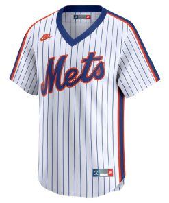 Alternative view of New York Mets Nike Throwback Cooperstown Collection Limited Jersey - White