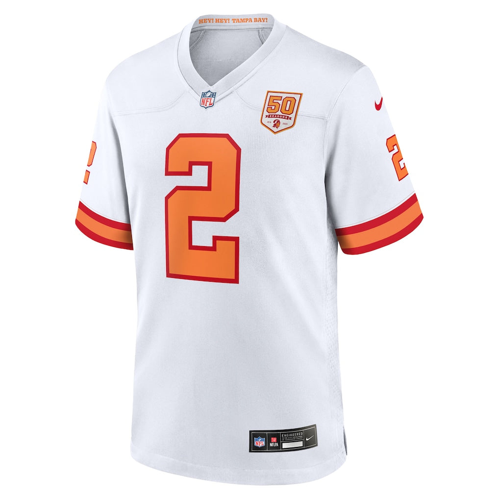 Emeka Egbuka Tampa Bay Buccaneers '76 Nike Alternate 50th Season Game Jersey - White - Image 2
