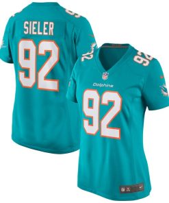 Zach Sieler Miami Dolphins Nike Women's Game Jersey - Aqua