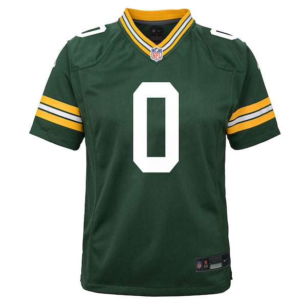 Matthew Golden Green Bay Packers Nike Youth Team Game Jersey - Green - Image 2