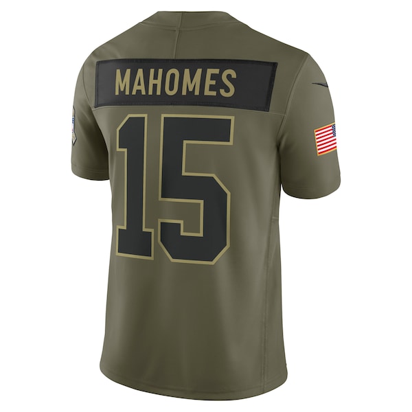 Patrick Mahomes Kansas City Chiefs Nike 2025 Salute to Service Limited Jersey - Olive - Image 4