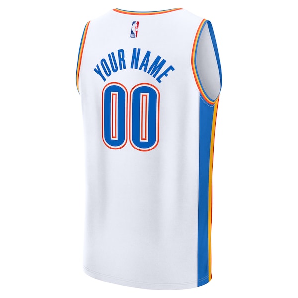 Oklahoma City Thunder Fast Break Custom Jersey - Association Edition - White - Image 5