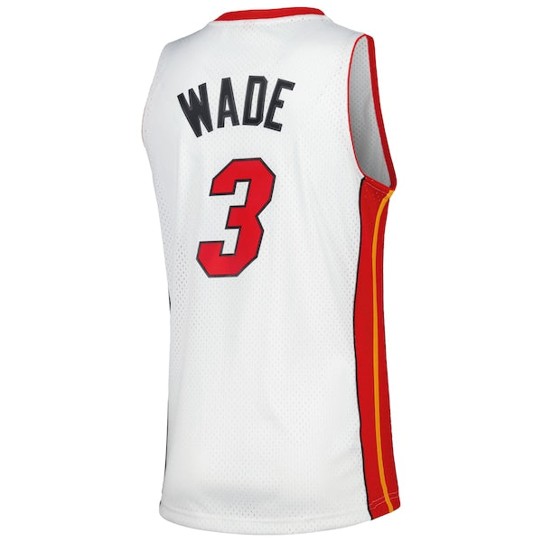 Dwyane Wade Miami Heat 2001/02 Hardwood Classics Swingman Jersey - White - Image 3