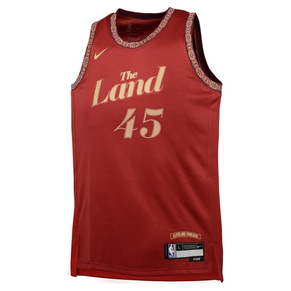 Donovan Mitchell Cleveland Cavaliers Nike Youth Swingman Replica Jersey - City Edition - Wine - Image 2