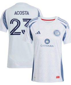Kellyn Acosta Chicago Fire adidas Women's 2025 The Municipal Kit Replica Player Jersey - Light Blue