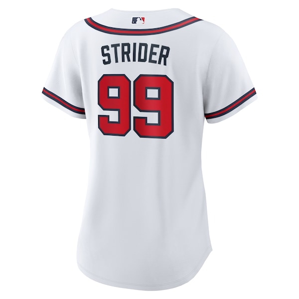 Spencer Strider Atlanta Braves Nike Women's Home Replica Jersey - White - Image 3