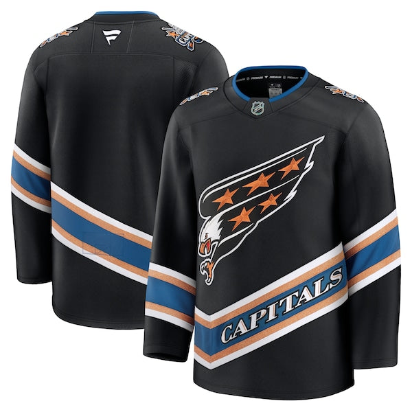 Washington Capitals Alternate 50th Anniversary Premium Jersey - Black/Red/White - Image 2