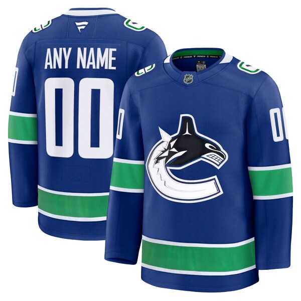 Vancouver Canucks Home Premium Custom Jersey - Blue/White - Image 3
