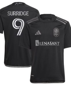 Sam Surridge Nashville SC adidas Youth 2024 Man In Black Kit Replica Player Jersey?¨C Black