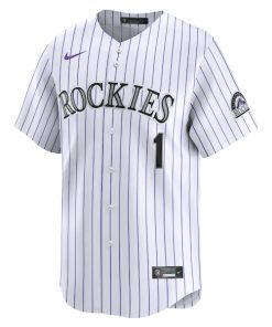 Alternative view of Colorado Rockies Nike #1 Dad Home Limited Jersey - White