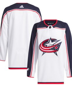 Columbus Blue Jackets adidas Away Primegreen Authentic Jersey - White